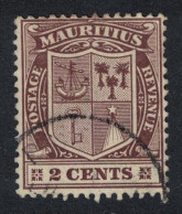 Mauritius Coat Of Arms 2c T1 1920 Canc SG#182 - Maurice (...-1967)