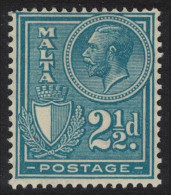 Malta George V 2½d. - Blue 1926 MH SG#162 - Malta (...-1964)