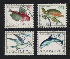 Yugoslavia Gulls Birds Turtle Fish Dolphin Adriatic Sea Fauna 4v 1980 Canc SG#1929-1932 - Other & Unclassified