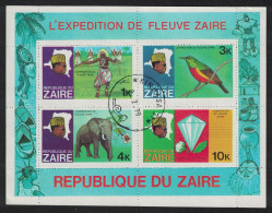 Zaire Sunbird Bird Elephant Diamond MS 1979 CTO SG#MS960a - Gebruikt