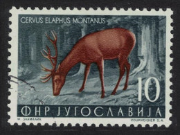 Yugoslavia Red Deer Wild Animal 1954 Canc SG#767 MI#740 - Other & Unclassified