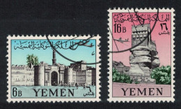 Yemen Palace Of The Rock Airmail 2v 1961 Canc SG#154-155 - Jemen