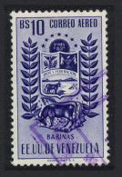 Venezuela Arms Issue State Of Barinas Cow And Horse 10Bs KEY VALUE 1954 Canc SG#1321 Sc#C526 - Venezuela