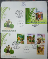 FDC Viet Nam Vietnam W/ Imperf Stamps & Souvenir Sheet 2024 :Vietnamese Fairy Tale,the Hundred-knot Bamboo Tree (Ms1191) - Vietnam