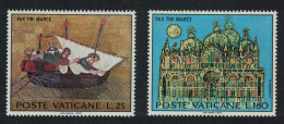 Vatican UNESCO Save Venice Campaign 2v Def 1972 SG#574+579 - Oblitérés