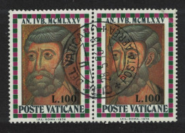 Vatican St Peter Holy Year Pair T1 1974 Canc SG#629 Sc#568 - Oblitérés