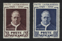 Vatican 30th Anniversary Of Lateran Treaty 2v 1959 MH SG#292-293 Sc#254-255 - Nuovi