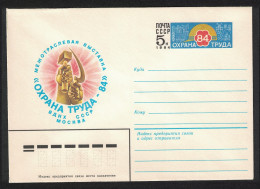 USSR Labour Protection Pre-paid Envelope Special Stamp 1983 - Used Stamps