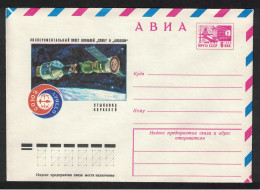 USSR Soyuz Apollo Space Flight Pre-paid Envelope 1975 - Gebruikt