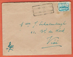37P - Lettre De Liège 1946 Sur 725a Vers Visé - Flamme Et Courrier - Covers & Documents