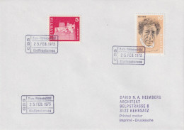Drucksache  Bern Weissenbühl - Kehrsatz  (Bahnstempel GBS)       1973 - Briefe U. Dokumente