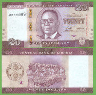 LIBERIA 20 DOLLARS 2022 P-W39 UNC - Liberia