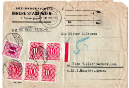 79623 - Österreich - 1951 - Unfrank OrtsBf WIEN, M S1 Portomke Etc, Kl Mgl - Taxe