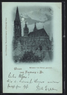 Mondschein-AK Freiburg I. Br., Münster Von Süden Gesehen  - Freiburg I. Br.