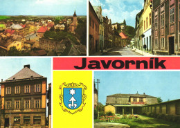 JAVORNIK, MULTIPLE VIEWS, ARCHITECTURE, CHURCH, TOWER, EMBLEM, CAR, TERRACE, GARDEN, CZECH REPUBLIC, POSTCARD - Czech Republic