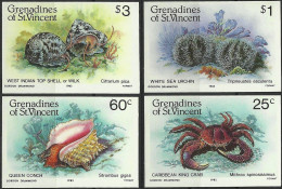 Grenadines Of St Vincent - 1985 - Marine Life - Yv 374/77 ( Non Denteles Imperfs) - Vie Marine