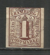 Germany HAMBURG 1859 Year , Used Stamp  Michel # 2 - Hamburg (Amburgo)