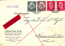 Postkarte Johannes Vogt - Gerolstein Express 1933 - Gebraucht