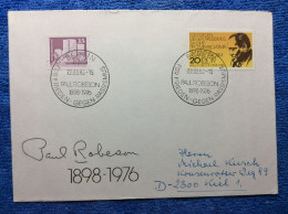 DDR - 1983 Brief Aus Berlin - SST "Paul Robeson. Für Frieden - Gegen Rassismus" (3DMK020) - Covers & Documents