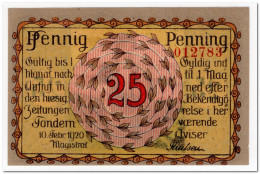 GERMANY,TONDERN ,NOTGELD,25 PFENNING,1920,UNC - [11] Local Banknote Issues