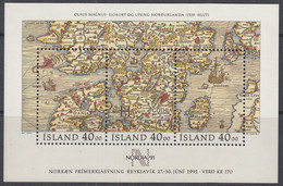 ISLAND  Block 11, Postfrisch **, Tag Der Briefmarke; Internationale Briefmarkenausstellung NORDIA ’91, 1990 - Blocks & Kleinbögen