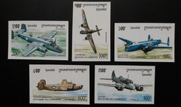 CAMBODGE / CAMBODIA/ Combat Aircrafts Of World War II 1995 ( Imperf ) - Cambodge