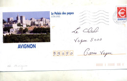 Pap Euro Flamme Muette Avignon Illustré Palais Des Papes - PAP:  Varia (1995-...)