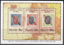 ISLAND Block 14, Postfrisch *, Tag Der Briefmarke, 1993 - Blokken & Velletjes