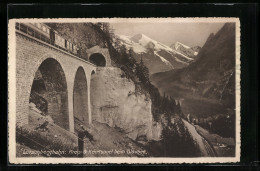 AK Lötschbergbahn, Kreis- & Kehrtunnel Beim Blausee  - Eisenbahnen