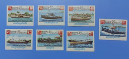 CAMBODGE / CAMBODIA/   The Boats 1985 ( Imperf ). - Ships
