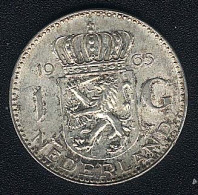 Niederlande, 1 Gulden 1965, Silber, XF - 1948-1980 : Juliana