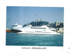 S.N.A.V  FERRES   CROAZIA JET  PUBLISHED IN UK BY HAROLD JORANS POSTCARDS - Ferries