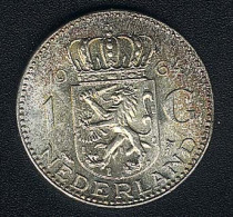 Niederlande, 1 Gulden 1964, Silber, XF+ - 1948-1980: Juliana