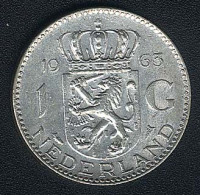 Niederlande, 1 Gulden 1963, Silber, XF+ - 1948-1980 : Juliana