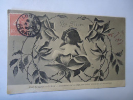 FRANCE   POSTCARDS  1907 LES FLEURS  POSTMARK LODEVE  HERAULT 1907  FREE AND COMBINED   SHIPPING FOR MORE ITEMS - Autres & Non Classés