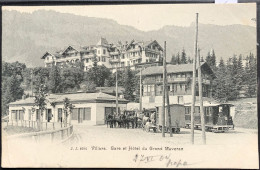 Villars (Vaud) La Gare – Train Et Diligences – Et Hôtel Du Grand Muveran (16'895) - Villars-Chesières