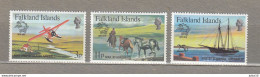 FALKLAND ISLANDS 1979 Airplane Horses Ship MNH(**) Mi 292-294 #Fauna917 - Falklandinseln