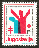 Yugoslavia 1976 TBC Tuberculosis Tuberkulose Tuberculose Red Cross Tax Surcharge Charity Postage Due, MNH - Croix-Rouge