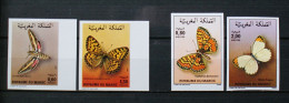 Butterflies Papillons Schmetterlinge Maroc Marokko / ** MNH Imperf. - Vlinders