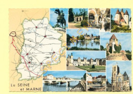 77. LA SEINE-ET-MARNE – Multivues – Contour Géographique - Autres & Non Classés