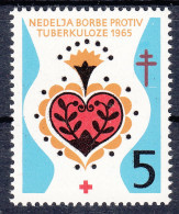 Yugoslavia 1965 TBC Tuberculosis Tuberkulose Tuberculose Red Cross Tax Surcharge Charity Postage Due, MNH - Rotes Kreuz