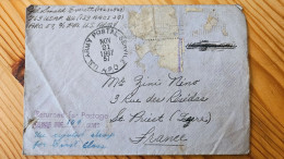 1947 Général? Donald EVERETT USAF US Army Pour ZINI Nino Saint-Priest Enveloppe - Documenten