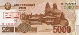North Korea 5000 Won 2013 P67a .2s - Uncirculated Banknote Specimen - Korea, Noord