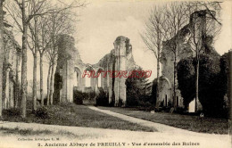 CPA ABBAYE DE PREUILLY - 77 - VUE D'ENSEMBLE DES RUINES - Other & Unclassified