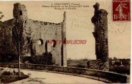 CPA CHAUVIGNY - (VIENNE) - CHATEAU BARONNIAL - RUINES DE LA CHAPELLE - Chauvigny
