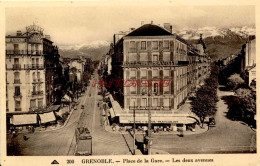 CPA GRENOBLE - PLACE DE LA GARE - LES DEUX AVENUES - Grenoble