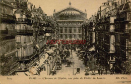 CPA PARIS - L'AVENUE DE L'OPERA, PRISE DE L'HOTEL DU LOUVRE - Andere Monumenten, Gebouwen