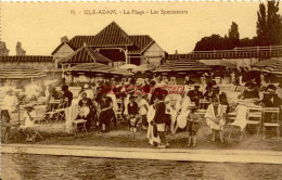 CPA L'ISLE ADAM - LA PLAGE - LES SPECTATEURS - L'Isle Adam