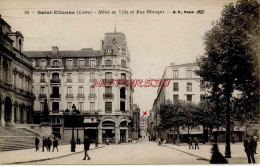 CPA SAINT ETIENNE - HOTEL DE VILLE ET RUE BLANQUI - Saint Etienne