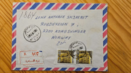 EGYPTE Rec 407 Le Caire Pour Kongsvinger Norvège Enveloppe - Briefe U. Dokumente
